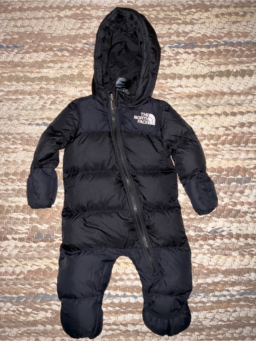 The North Face Black Hooded Kids Puffer One-Piece